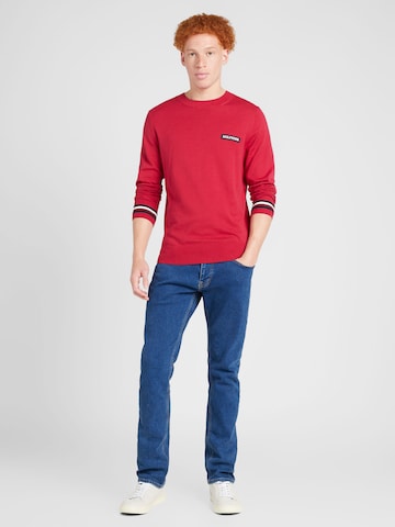 TOMMY HILFIGER Pullover 'GLOBAL STRIPE' in Rot