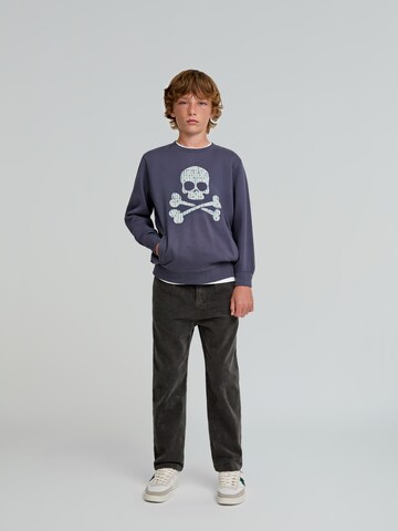 Scalpers Bluza 'Type Skull' w kolorze niebieski: przód