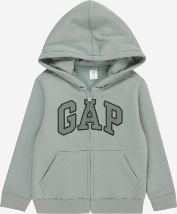 GAP Zip-Up Hoodie in Green: front