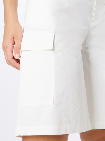 Wide Leg Pantalon cargo WEEKDAY en blanc