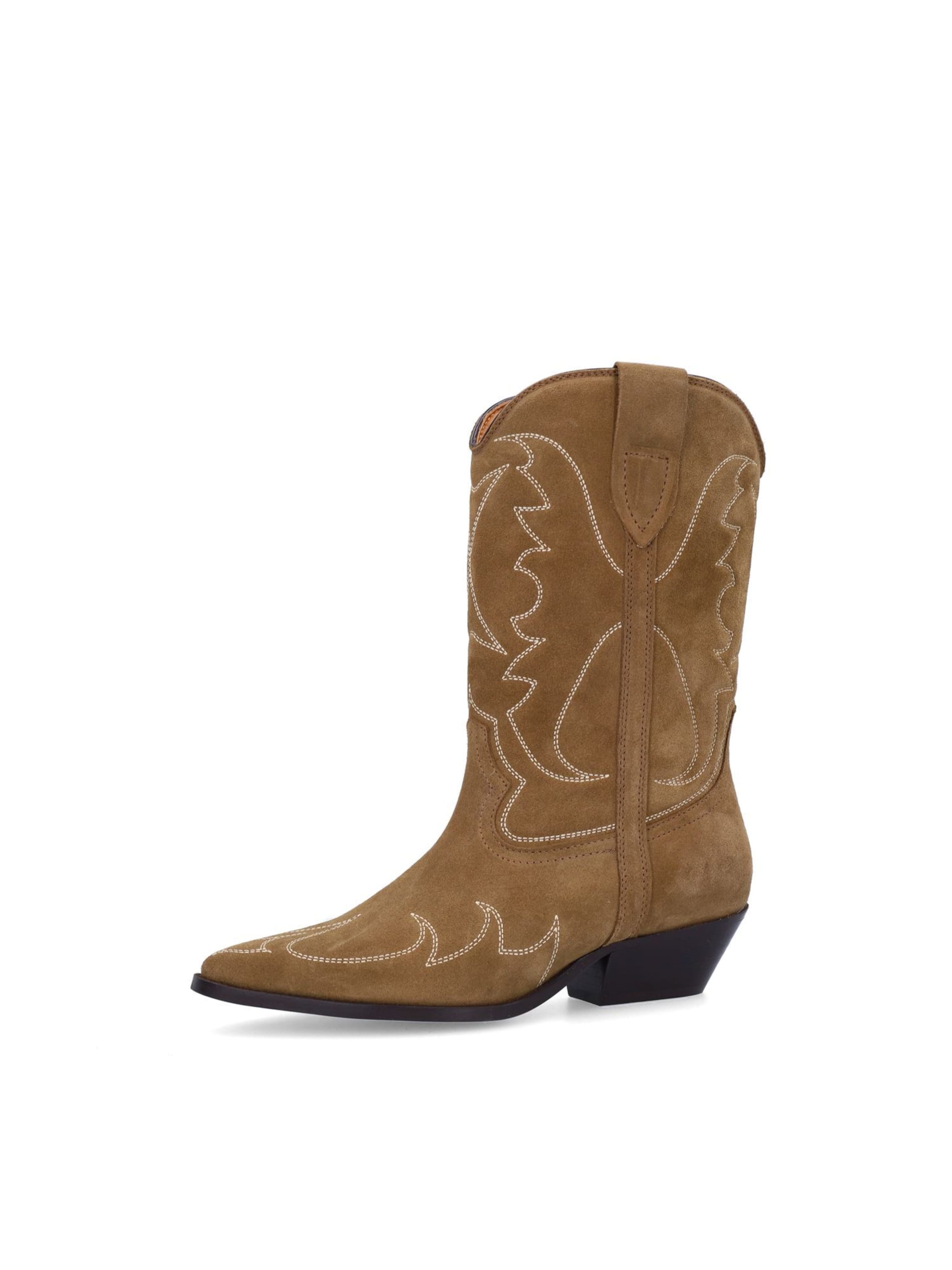 SACHA Bottes de cowboy en marron, Vue avec produit