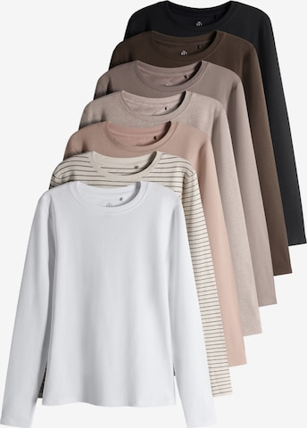 The Set Shirt in Beige: Vorderseite