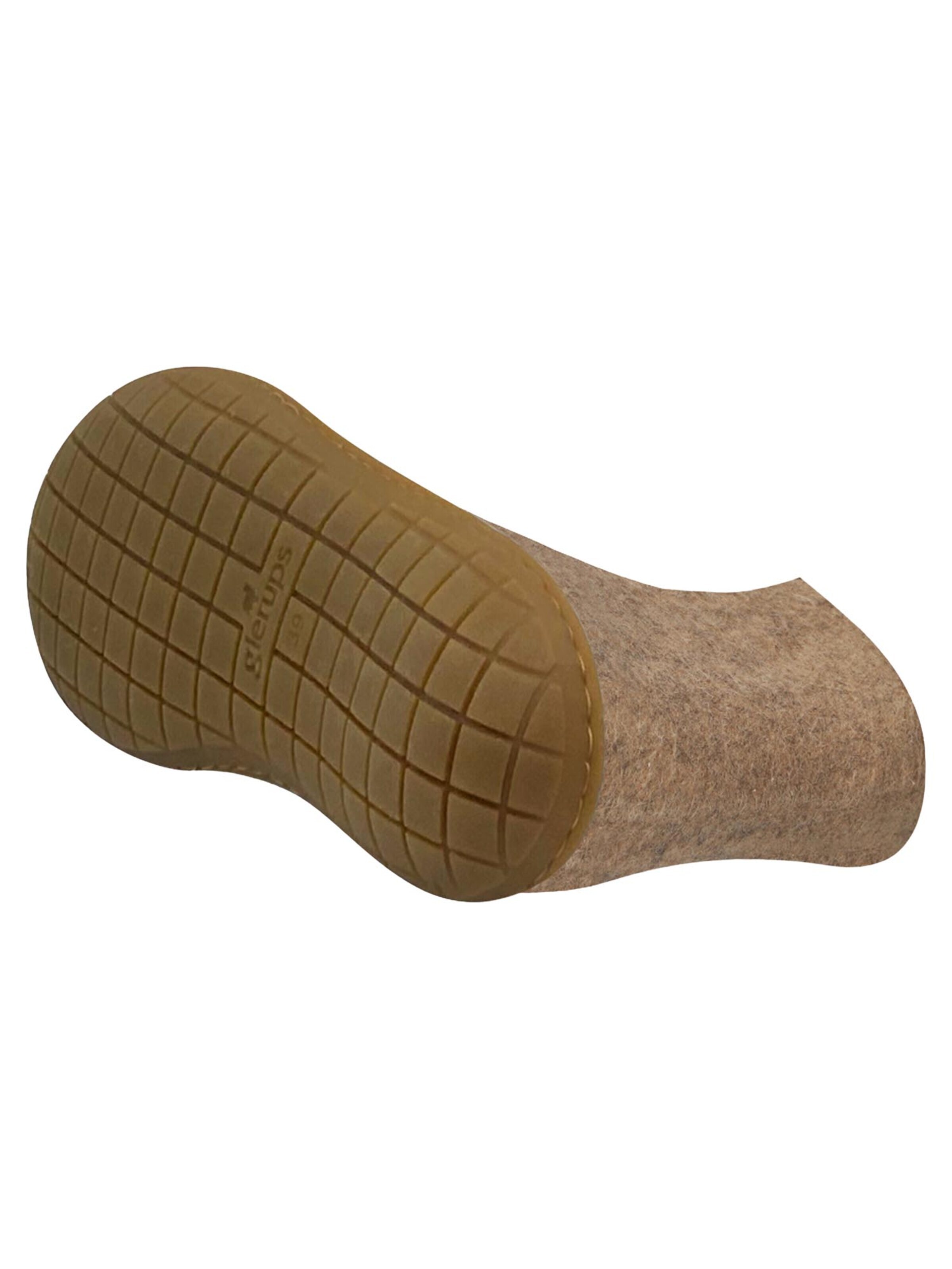 Glerups Muiltjes 'Kautschuksohle' in Beige
