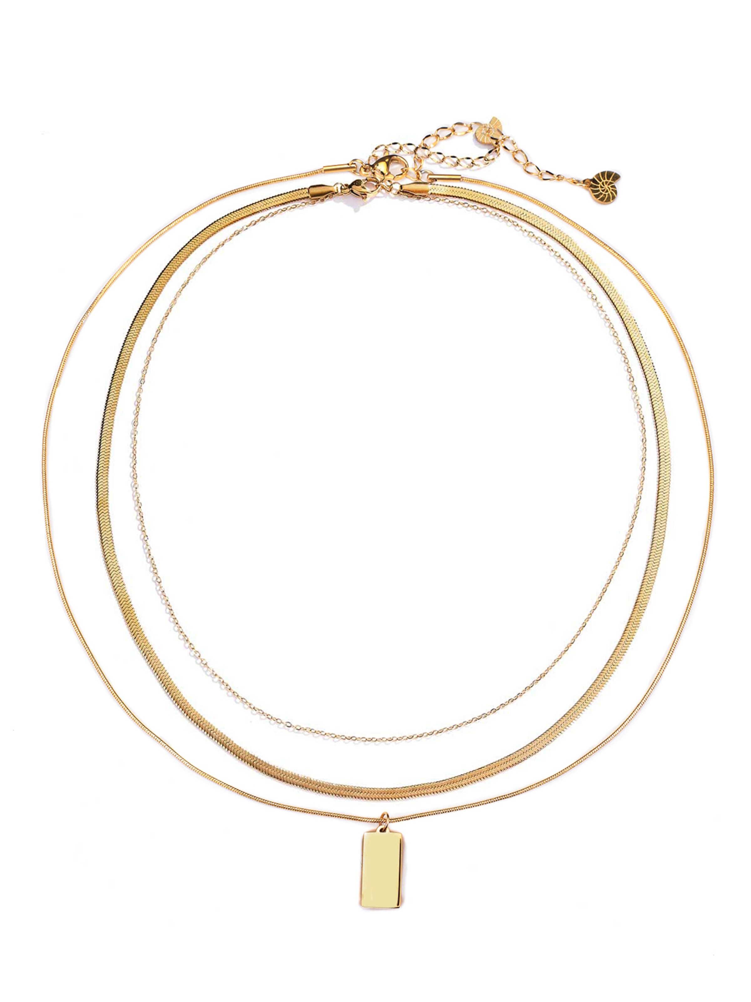 Hey Happiness Necklace 'Urban Duo' in Gold