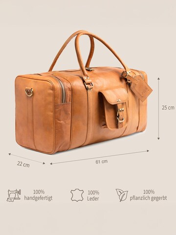 SID & VAIN Travel Bag 'Weekender LANDON echt Leder' in Brown