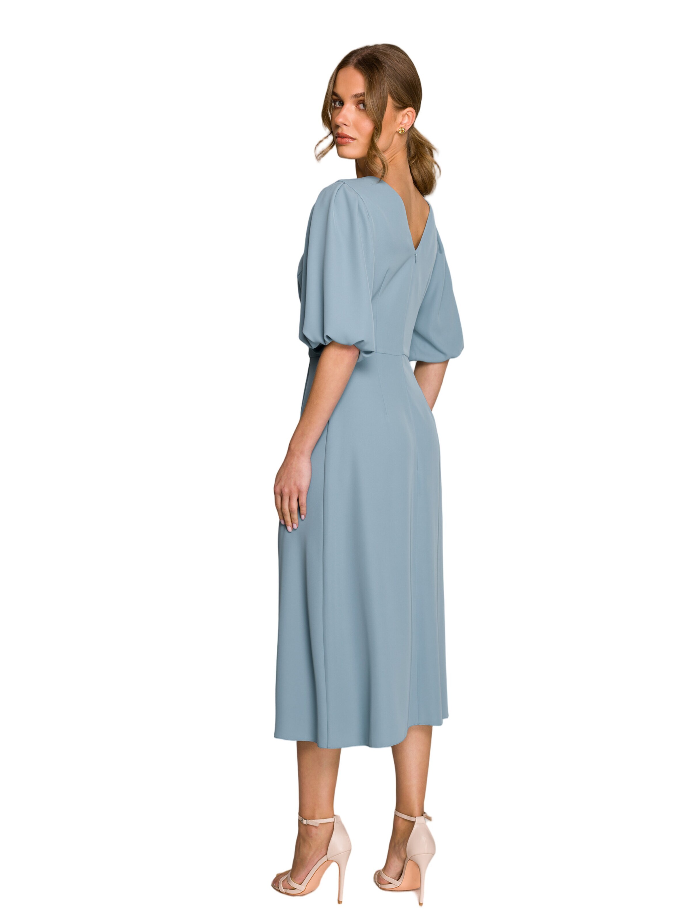 Rochie 'Sukienka z bufiastymi rękawami' de la Stylove pe albastru