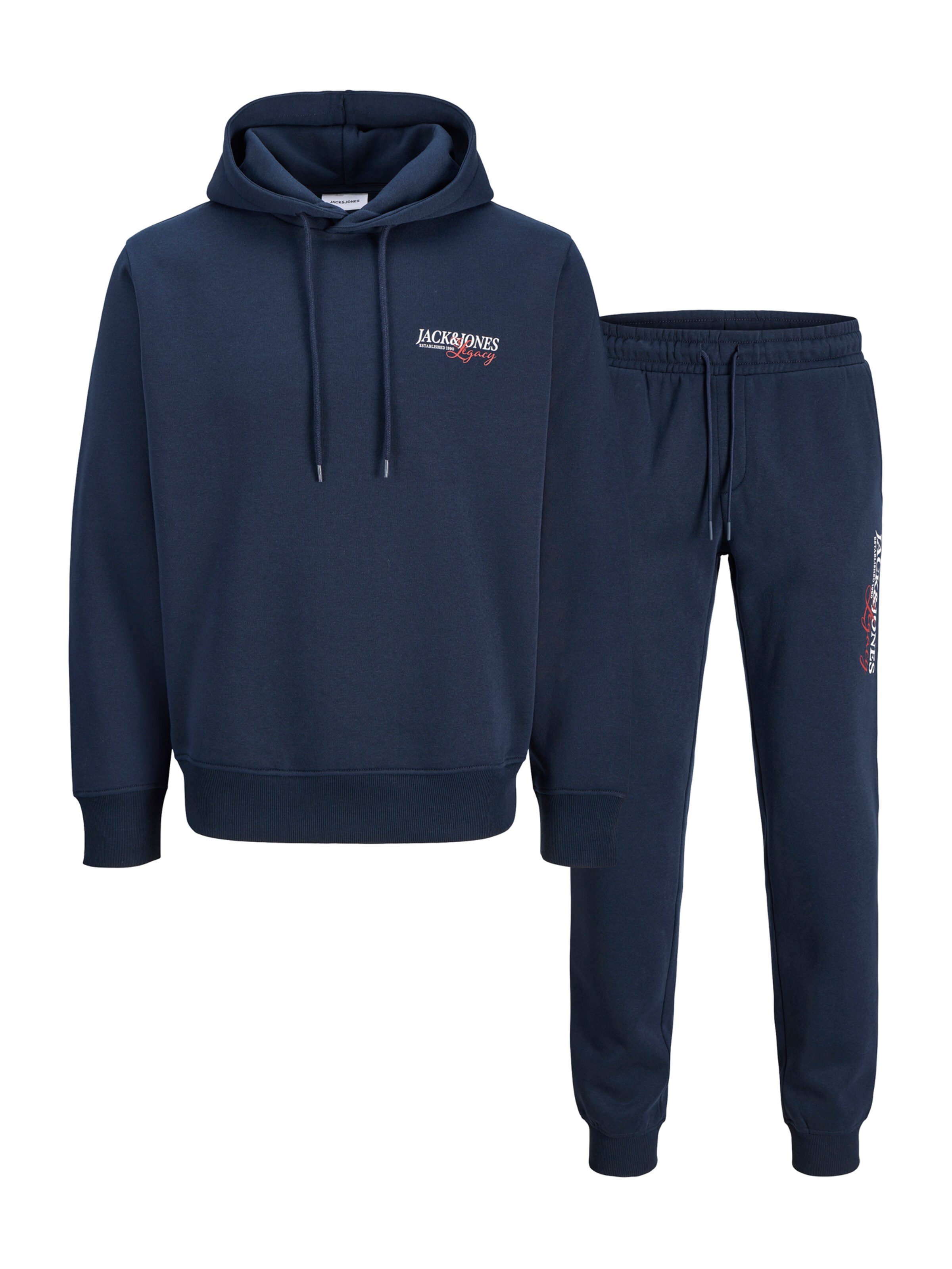 Jack & Jones Plus Joggingdragt 'JJJADE' i blå: forside