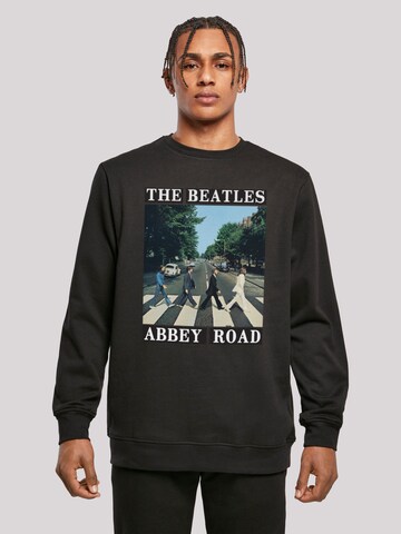 Sweat-shirt 'The Beatles Band Abbey Road' F4NT4STIC en noir : devant
