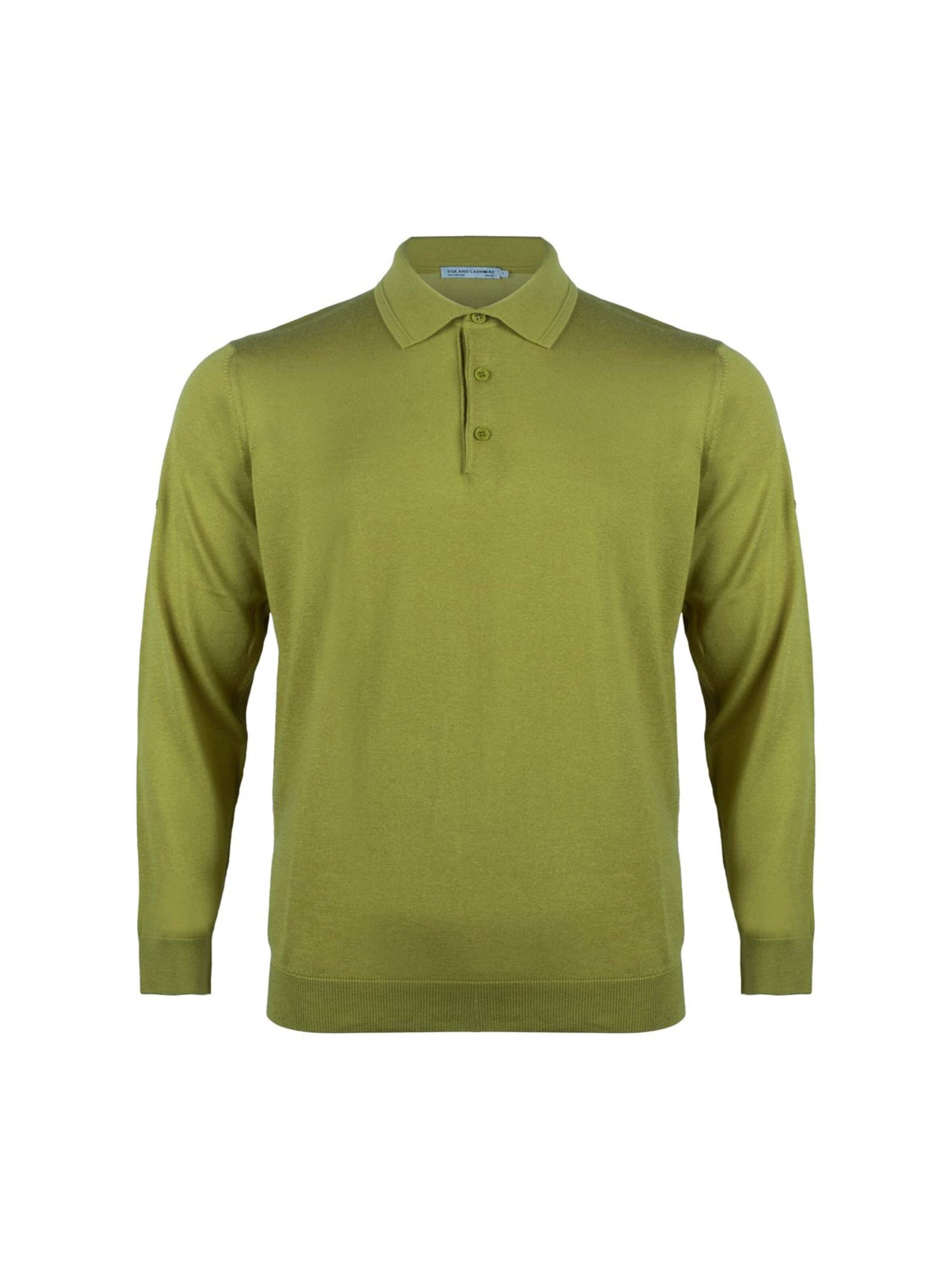 SILK & CASHMERE Knit Cardigan in Yellow
