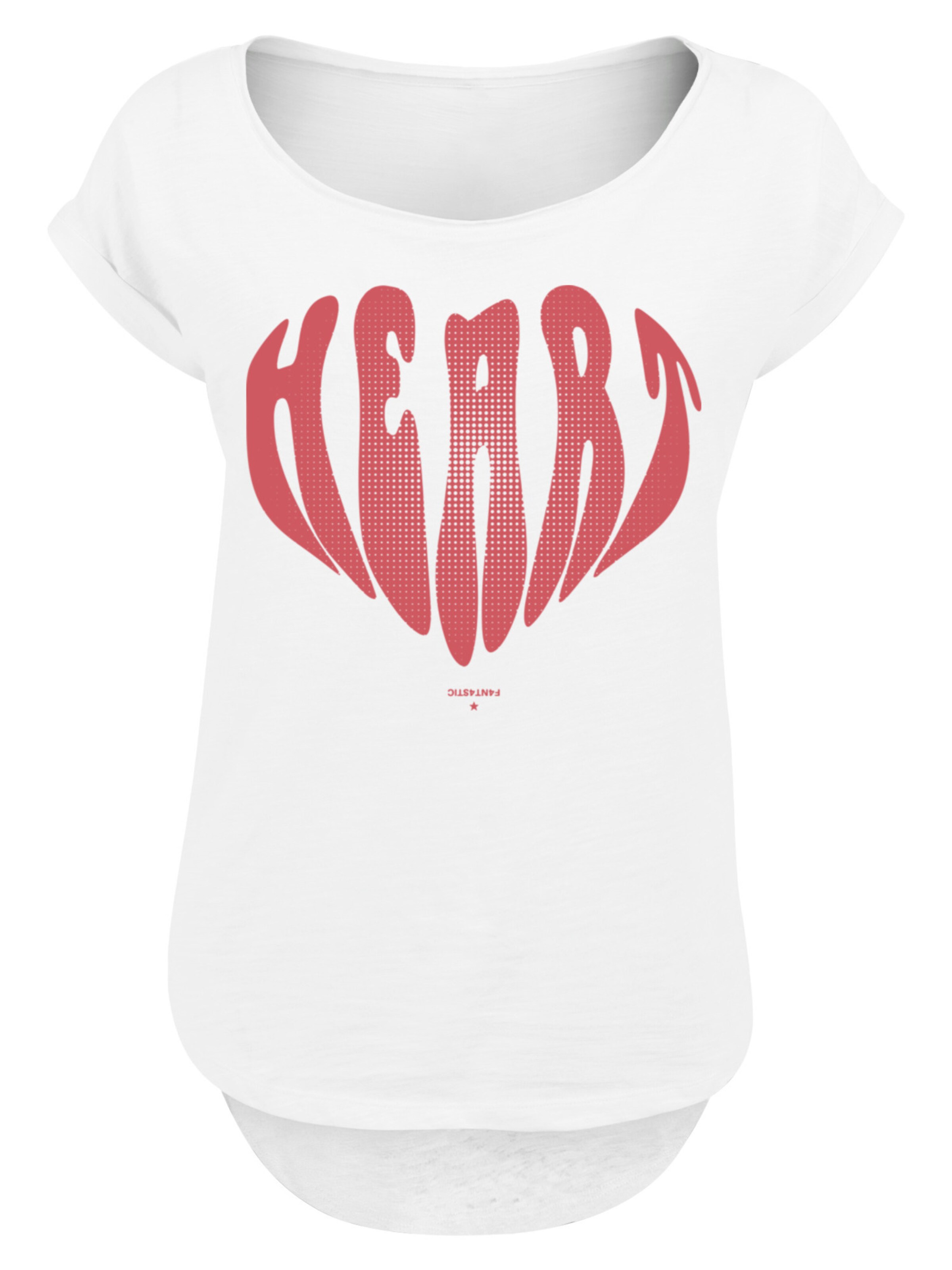 F4NT4STIC Shirt 'Valentinstag' in Weiß: Vorderseite