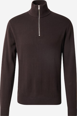 Pull-over 'SLHBERG' SELECTED en marron : devant