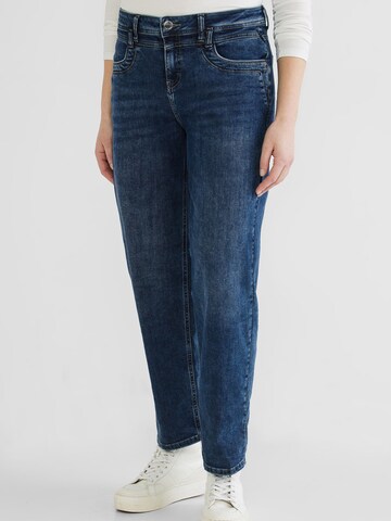 STREET ONE Loosefit Jeans in Blauw: voorkant