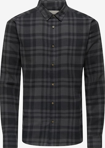 Only & Sons Srajca 'ONSGUDMUND' | črna barva: sprednja stran