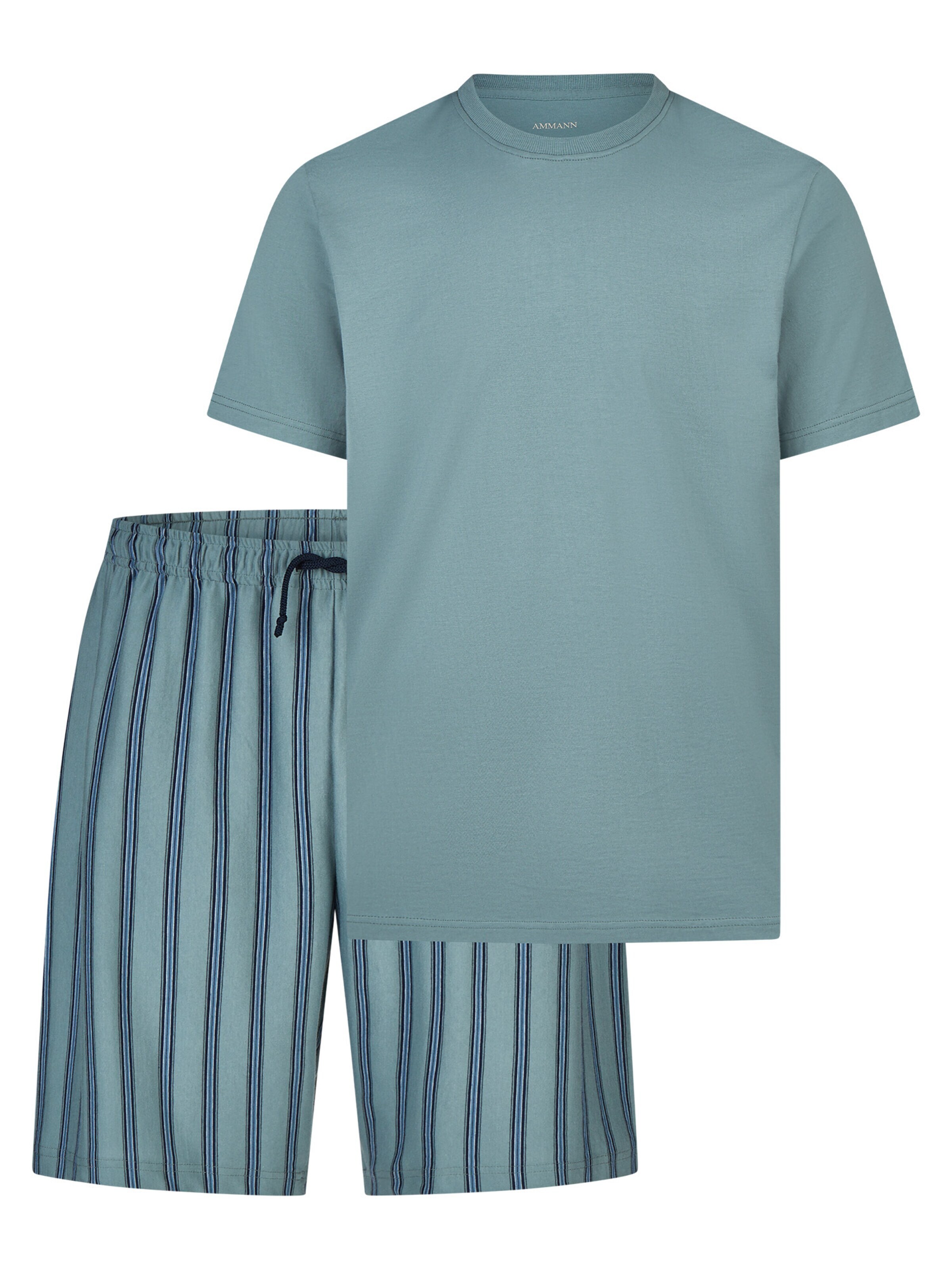 Ammann Pyjama kort 'Mix & Match' in Blauw: voorkant