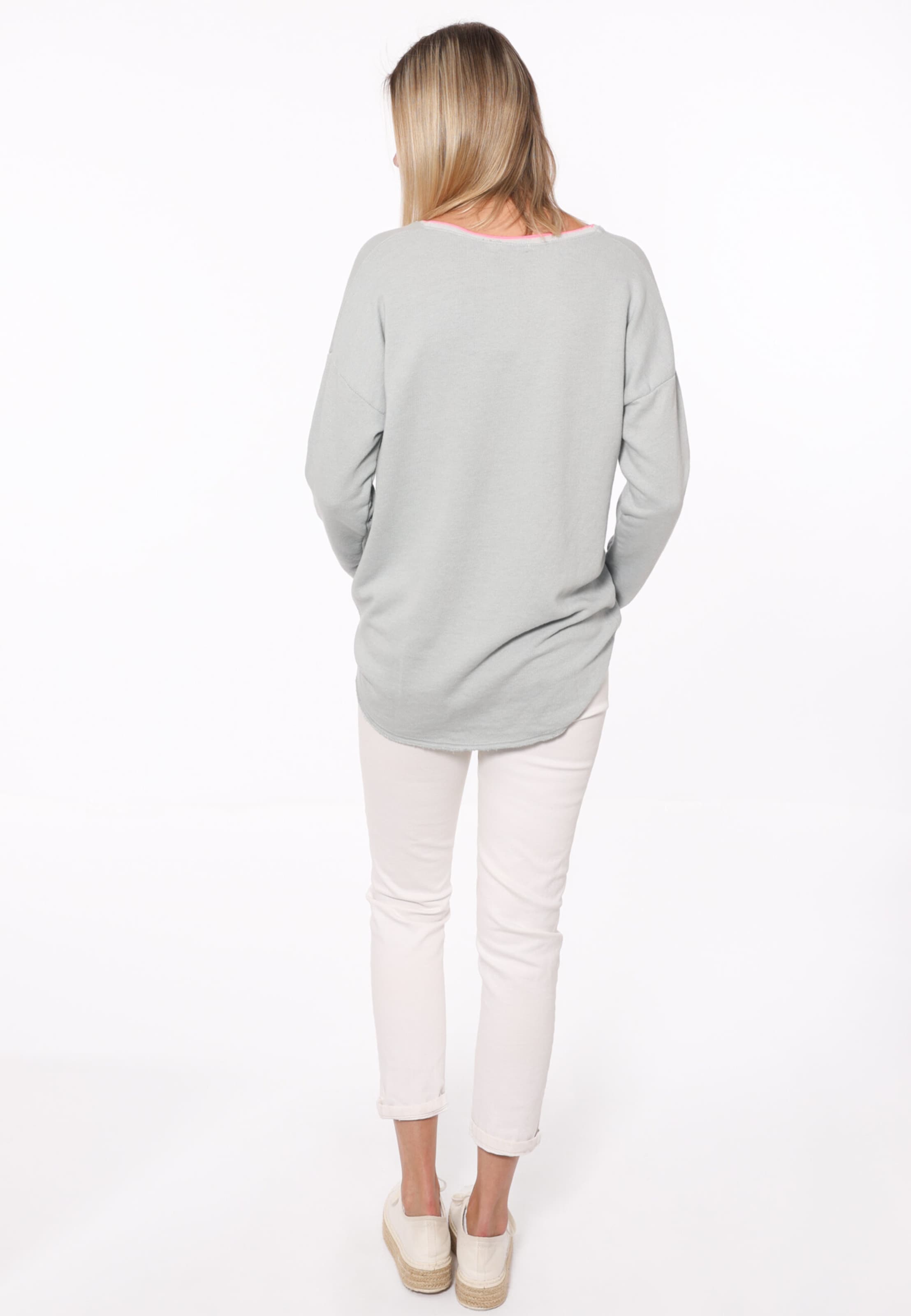 Sweat-shirt Zwillingsherz en gris : derrière