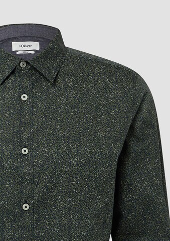 Coupe slim Chemise s.Oliver en vert