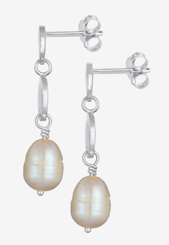 ELLI PREMIUM Ohrringe Kreis, Perlenohrhänger in Silber