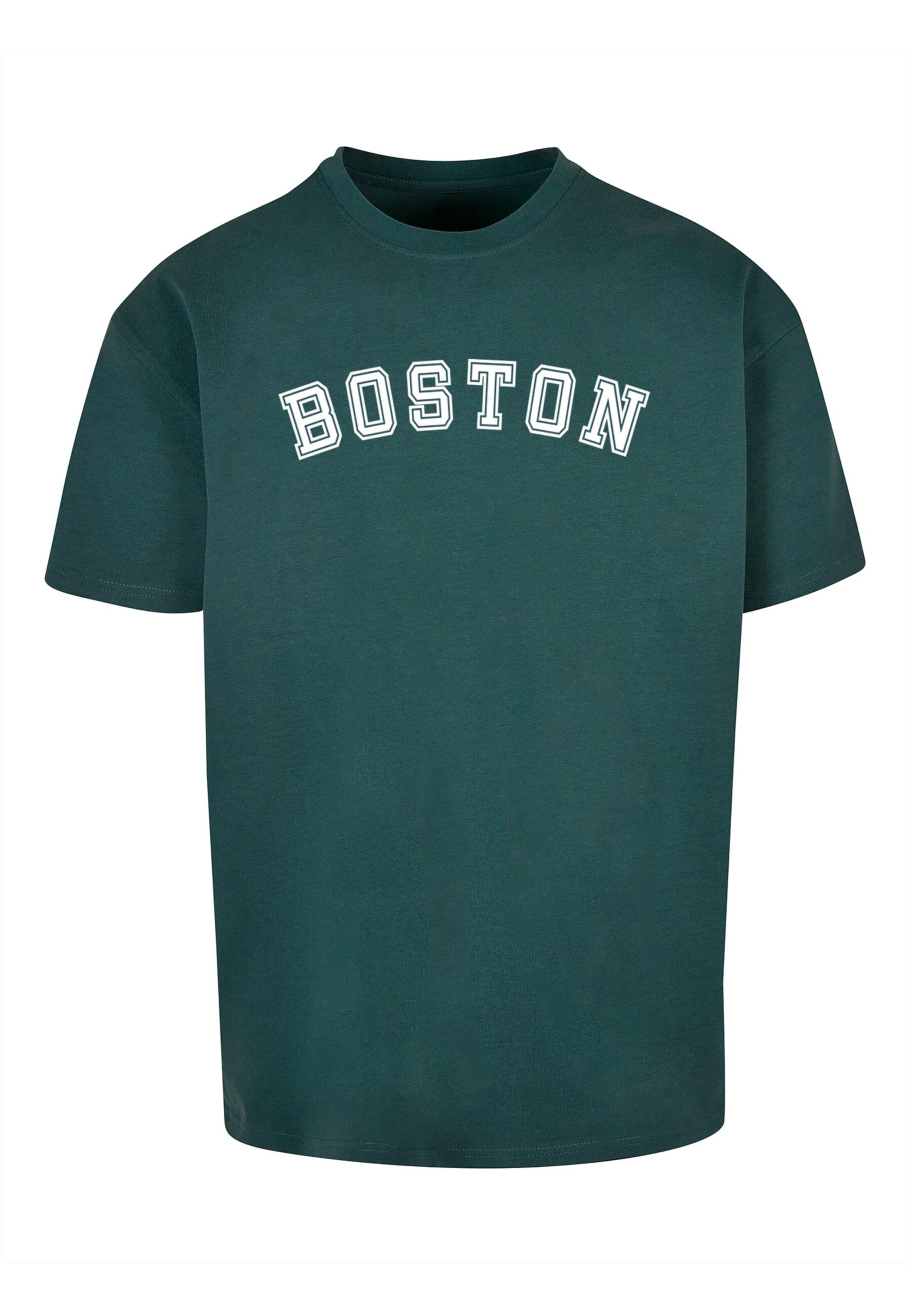 T-Shirt 'Boston X' Merchcode en vert : devant