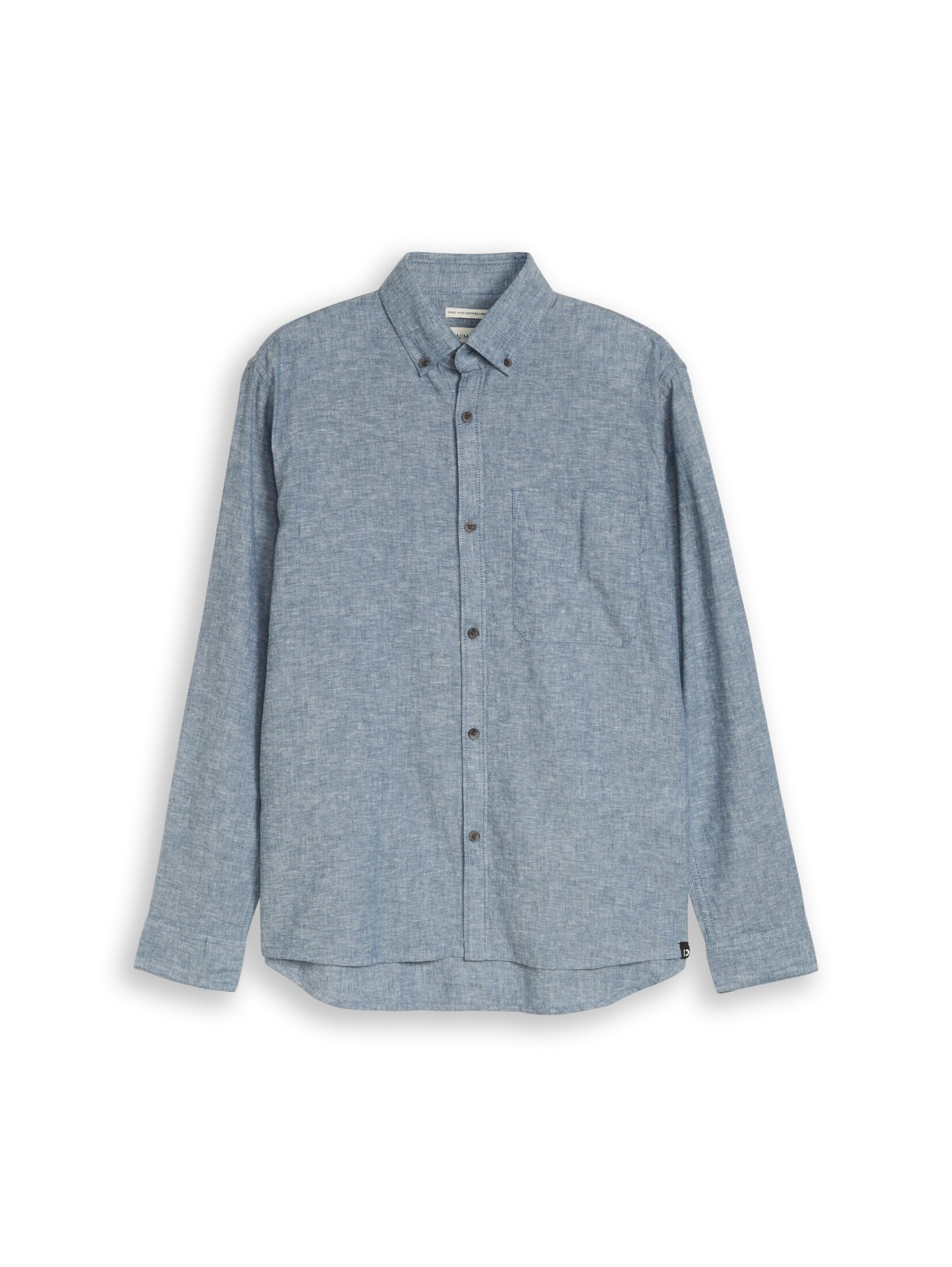 TOM TAILOR DENIM Comfort fit Button Up Shirt in Blue: front