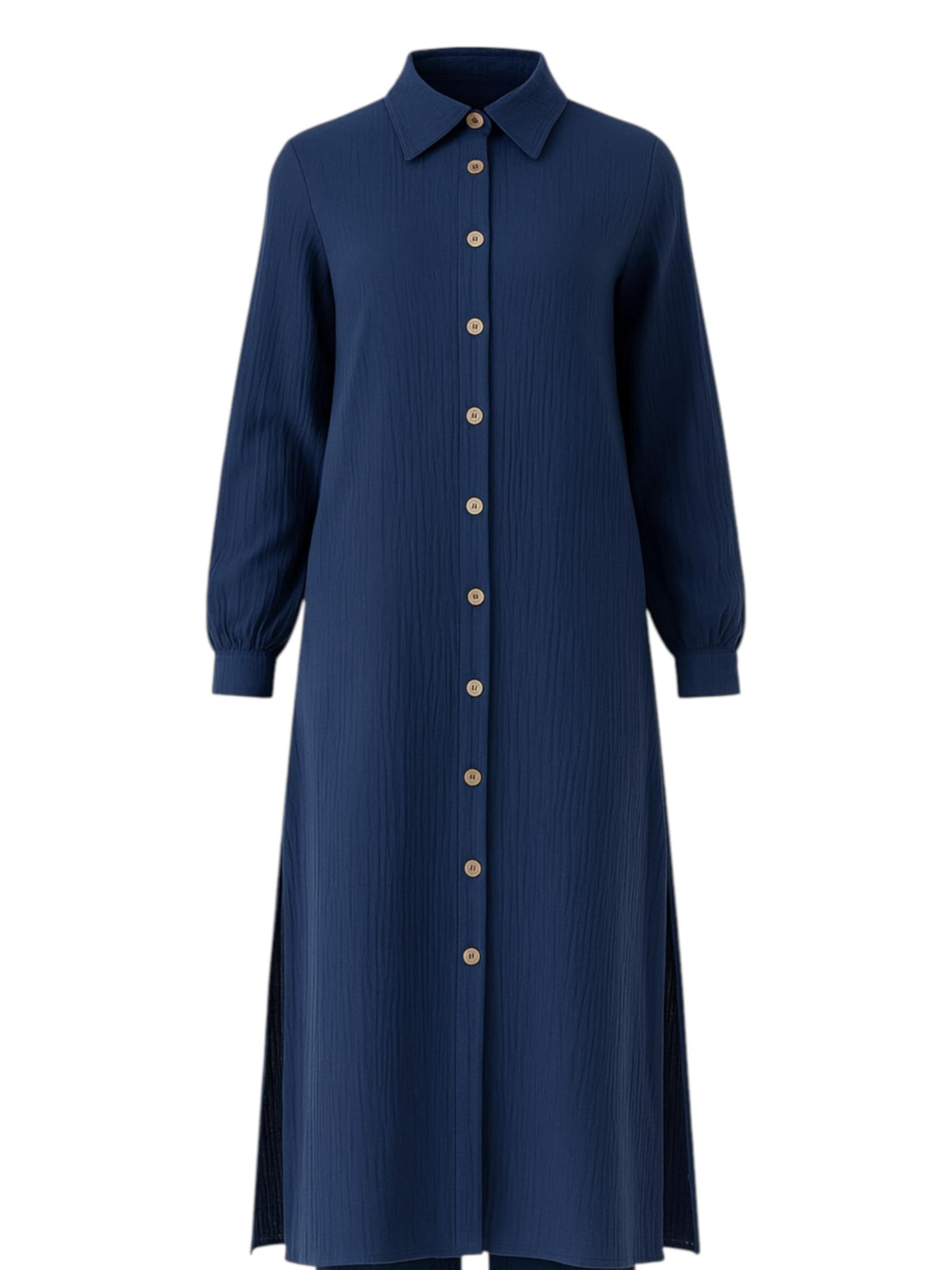 Chemisier 'Nergis' WENOR en bleu : devant