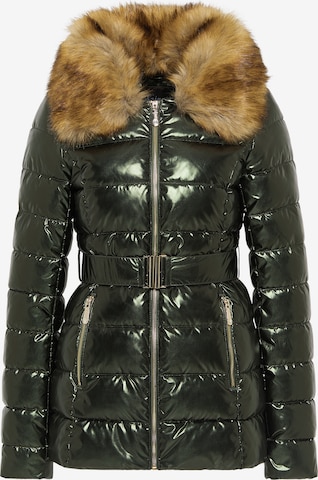 faina Winter Jacket in Green: front