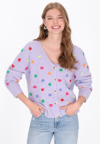 Cardigan MYMO en violet : devant