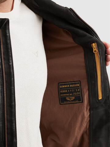PME Legend Övergångsjacka 'Summer Hudson leather jacket' i svart