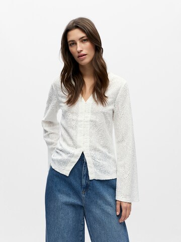 OBJECT Blouse 'OBJEVERLY' in Wit: voorkant