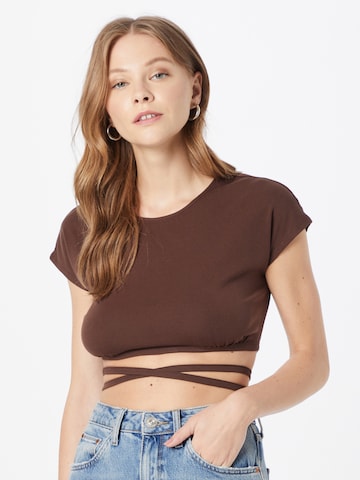 Fashion Union Shirt 'FRANKLIN' in Brown: front