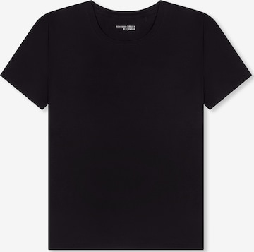SCHIESSER Schlafshirt 'Mix & Relax' in Schwarz: Vorderseite