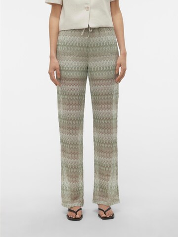 Wide Leg Pantalon 'DICTE' VERO MODA en vert : devant