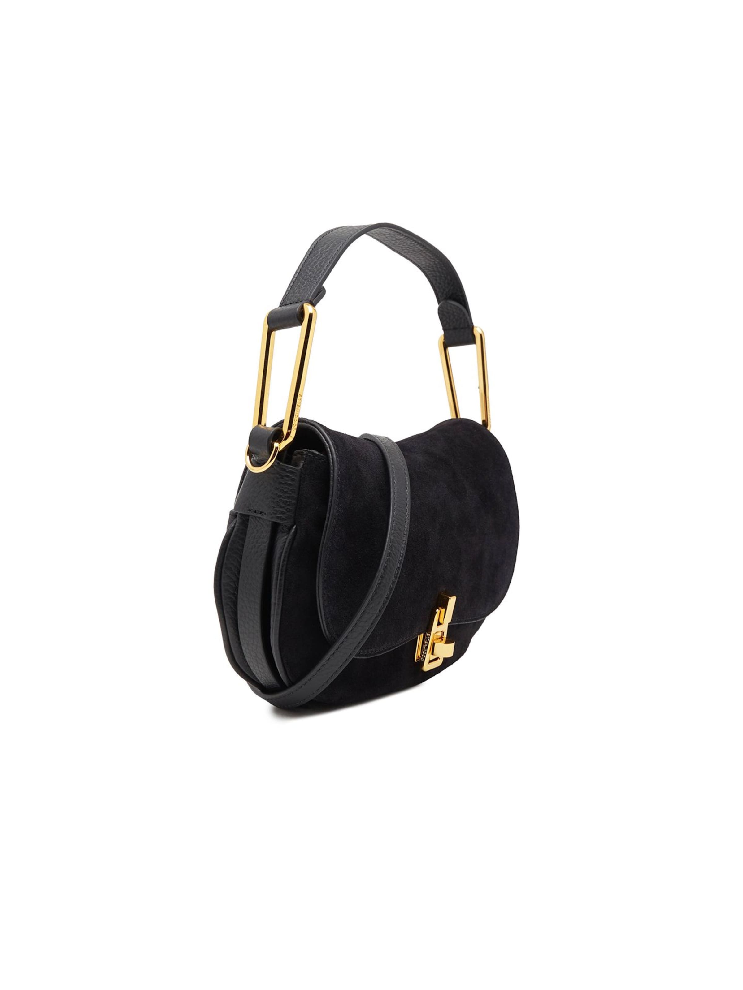 Coccinelle - Bolso de hombro 'Handbag Suede Leather/Grained Leather' en negro