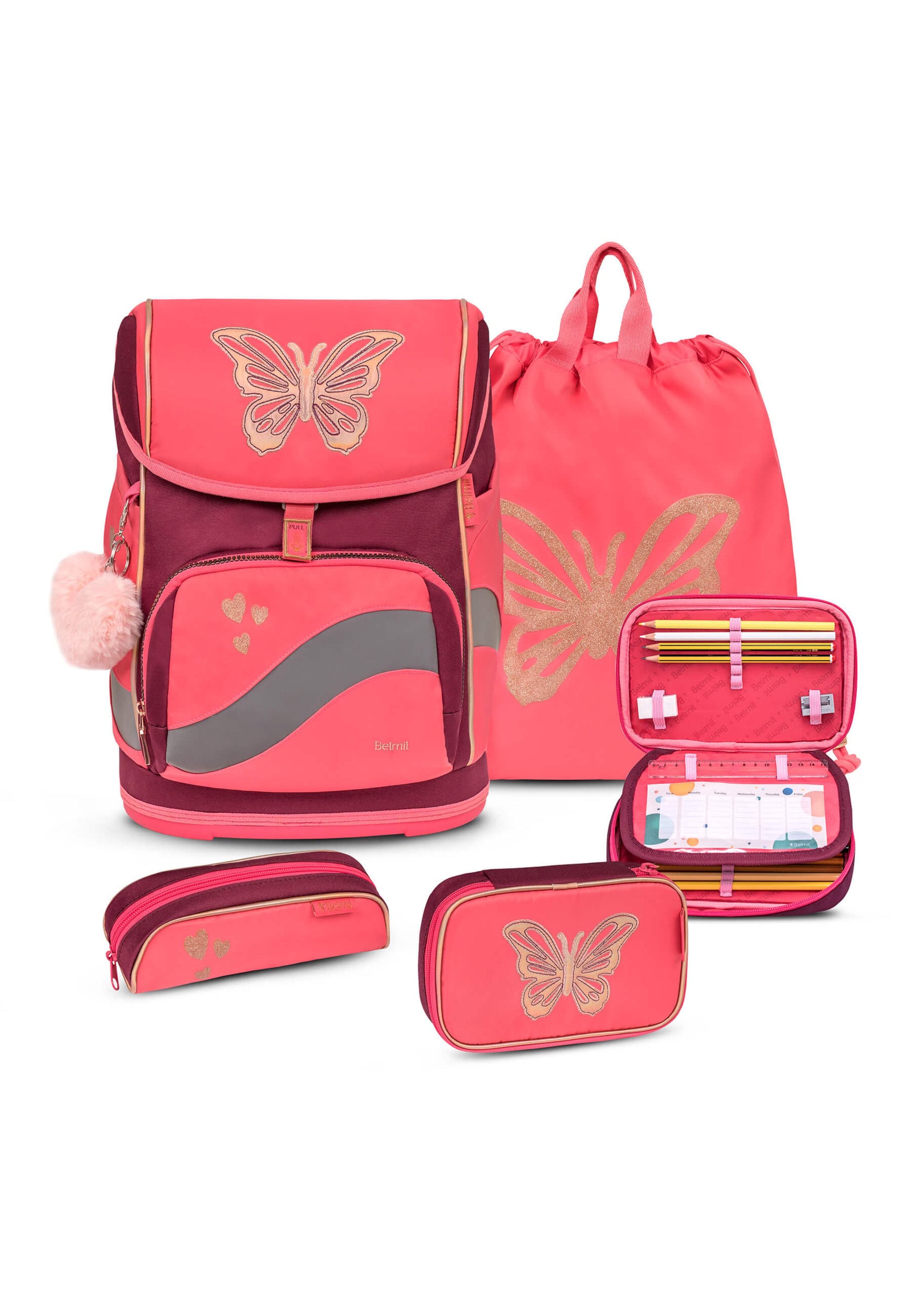 Belmil Backpack in Pink: front