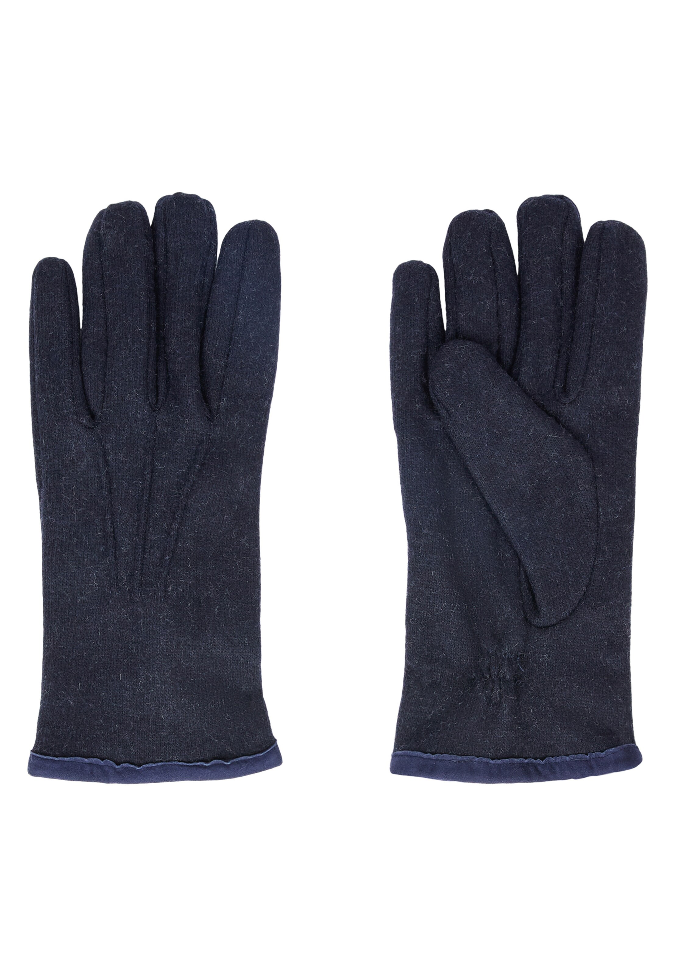 Boggi Milano Vingerhandschoenen in Blauw: voorkant