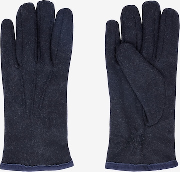 Boggi Milano Full finger gloves in Blue: front