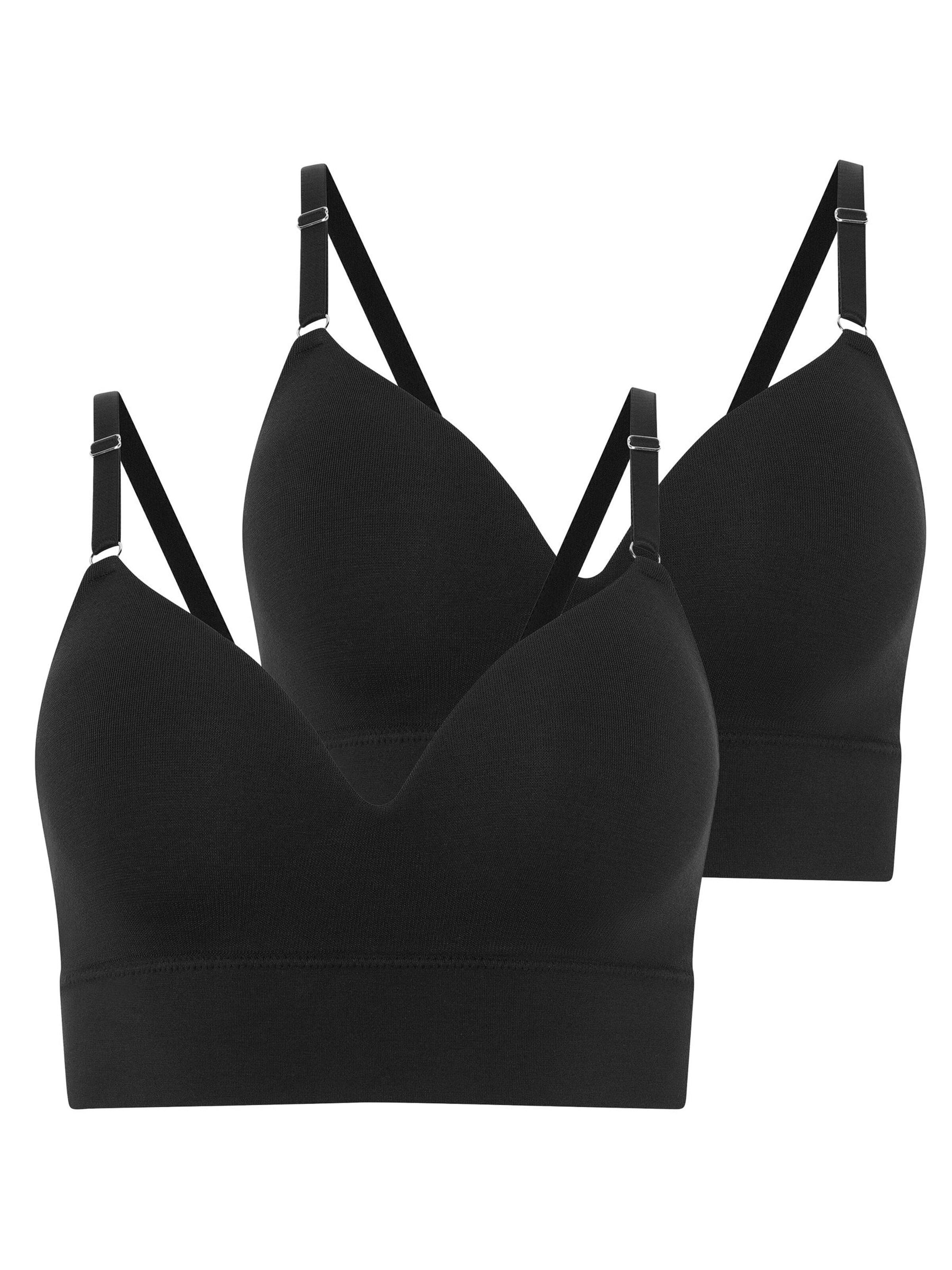JOCKEY Sport-BH 'Seamfree™ Comfort Bralette - 2 Pack'‌‌‌‌‌‌‌‌ in XXL in schwarz, Produktansicht