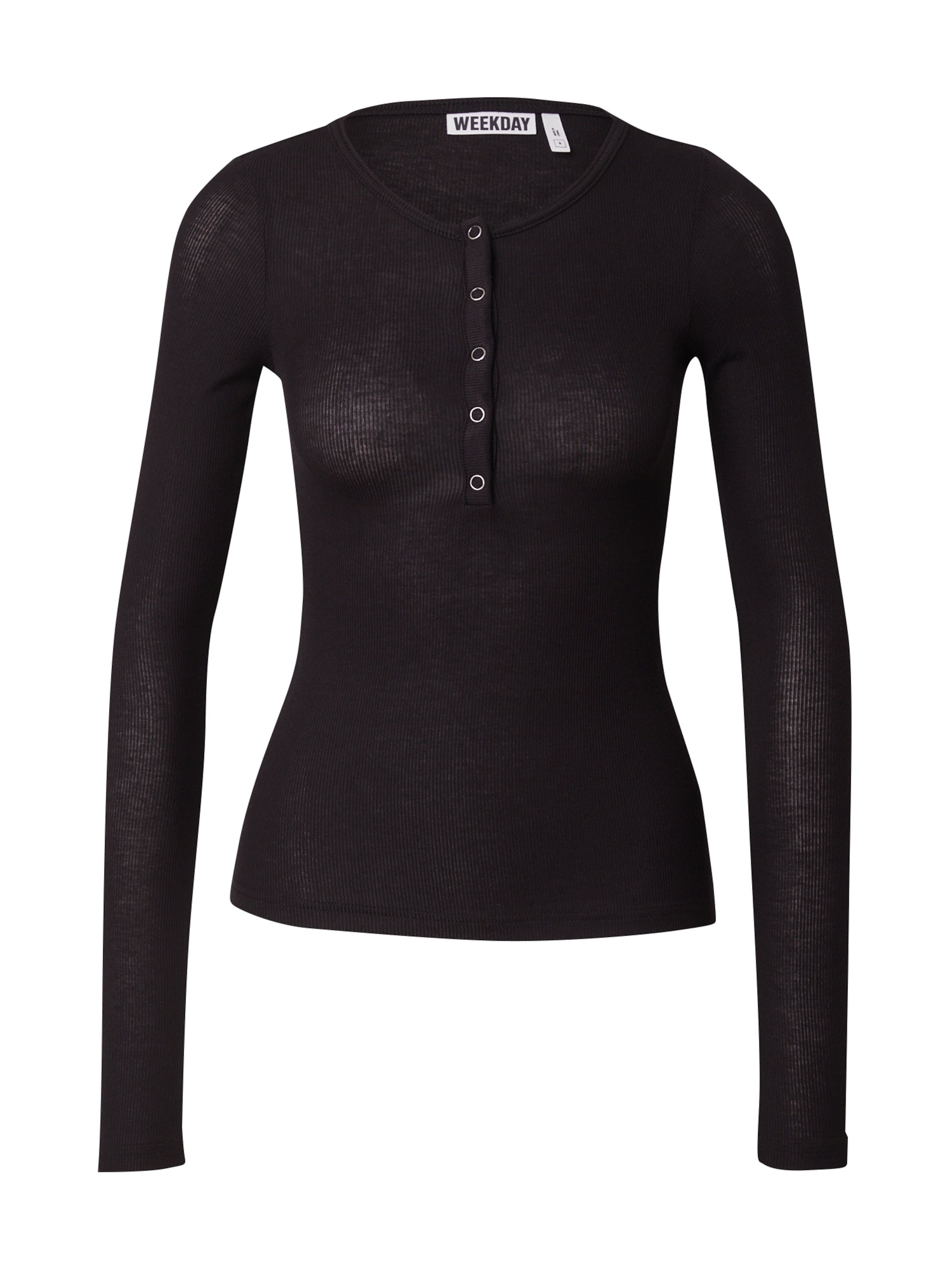 WEEKDAY Shirts 'Florie' i sort: forside