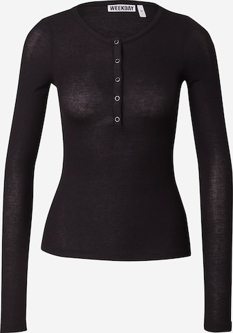 WEEKDAY Shirt 'Florie' in Schwarz: Vorderseite