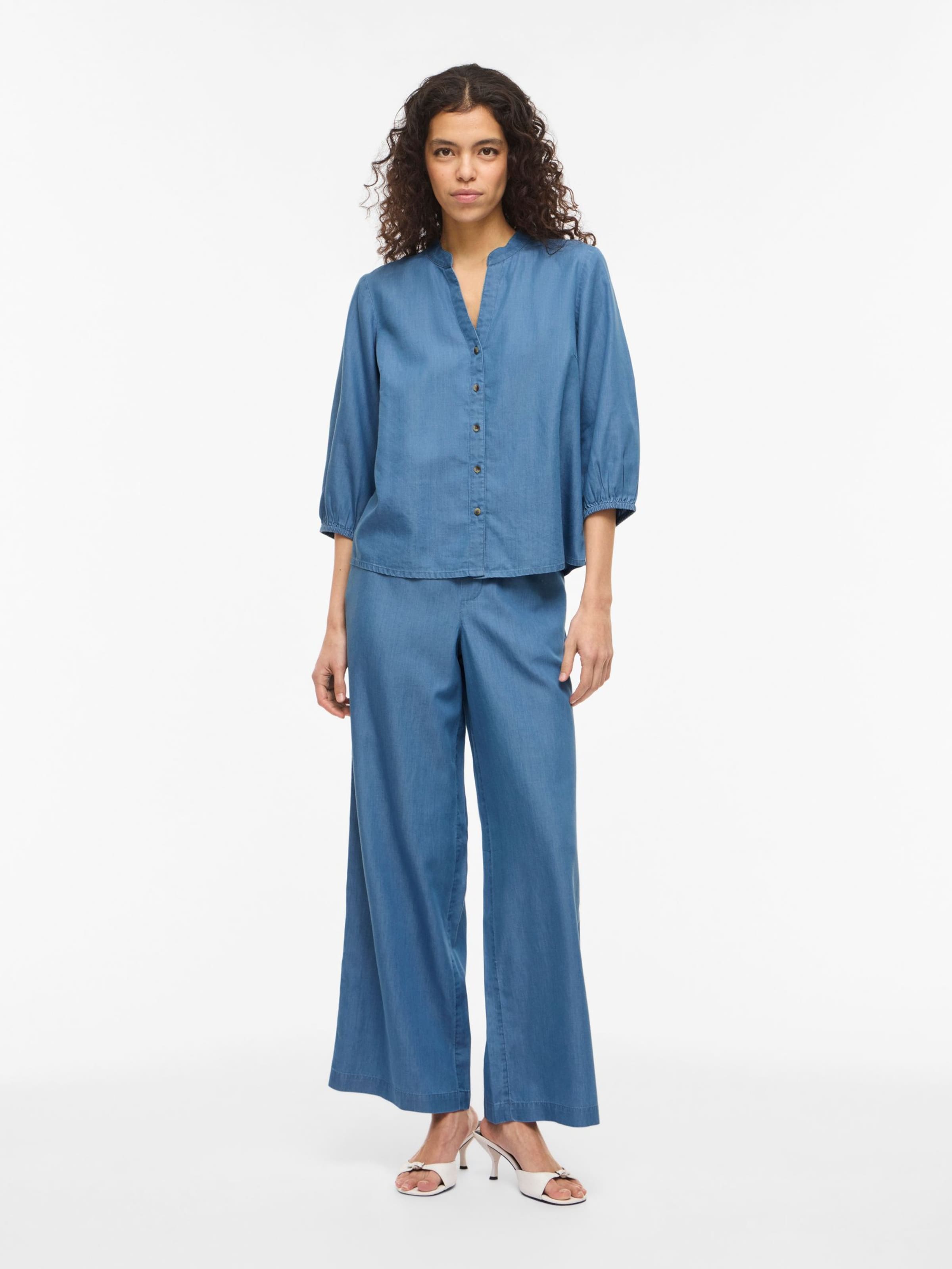 Chemisier 'VINORI ' VILA en bleu