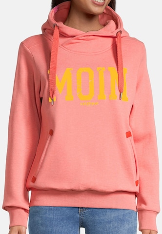 salzhaut Sweatshirt 'Sünn - Moin' in Rot