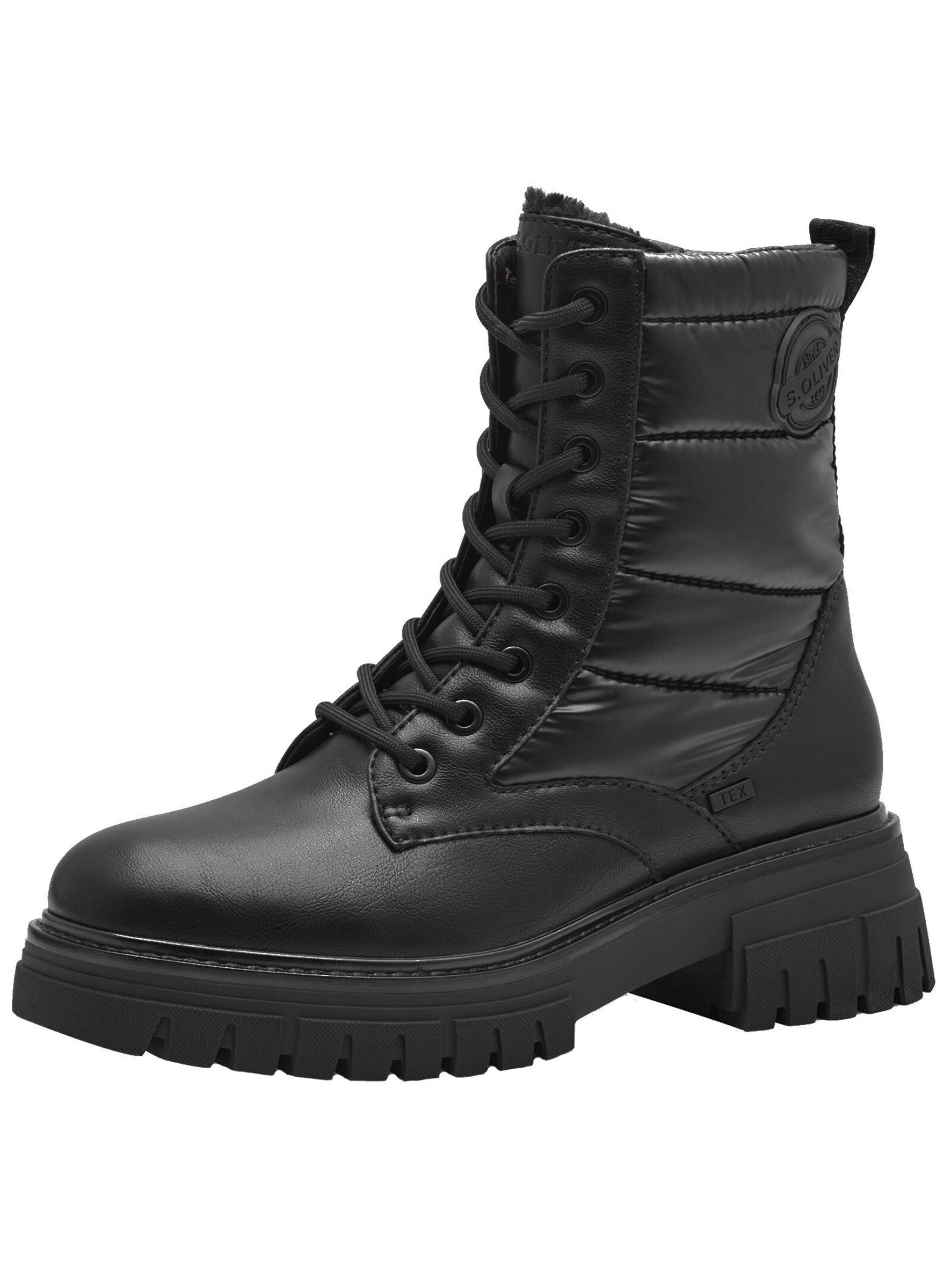 s.Oliver Lace-up bootie in Black: front