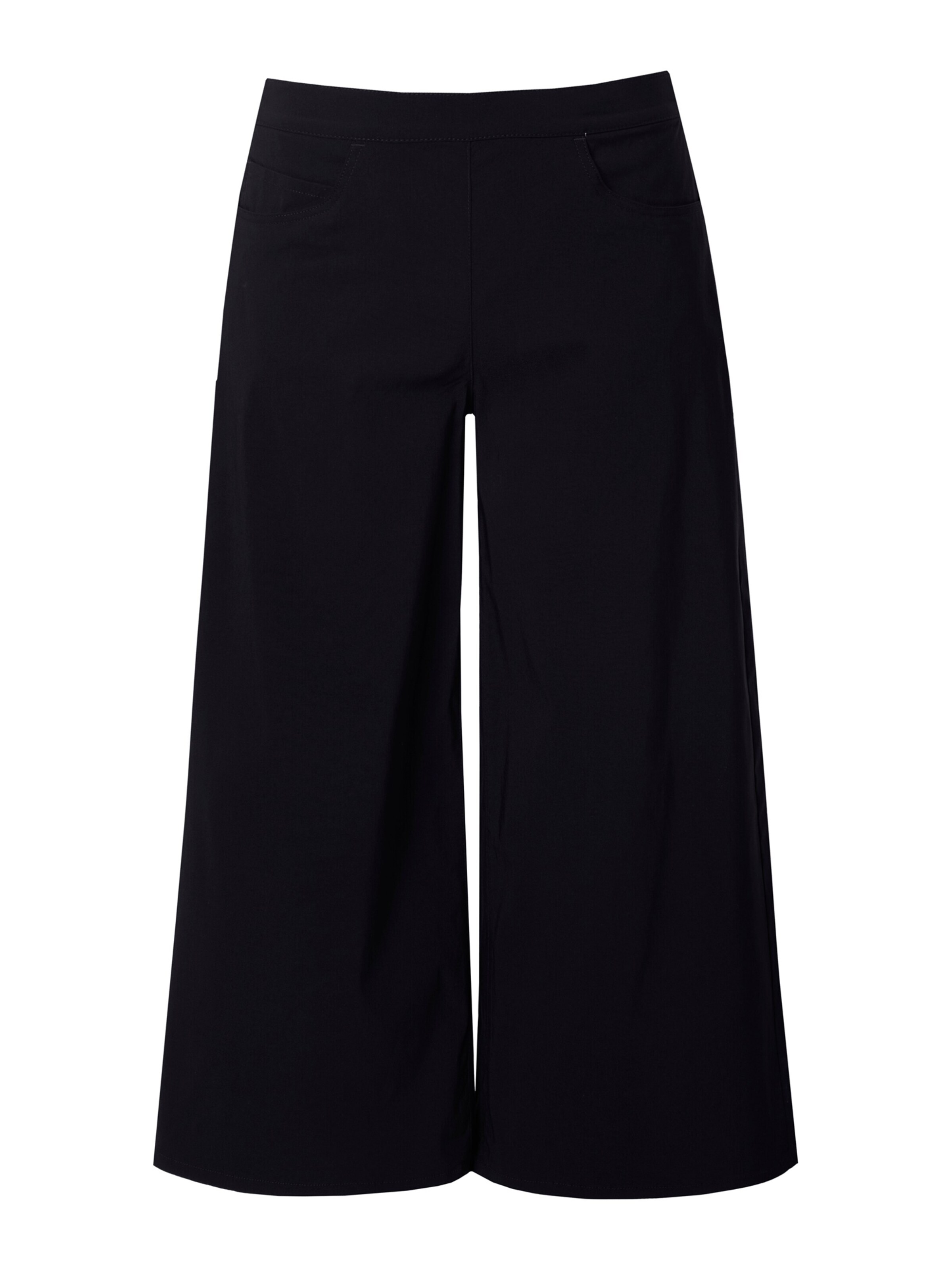 Ulla Popken - Perna larga Calças em preto: frente