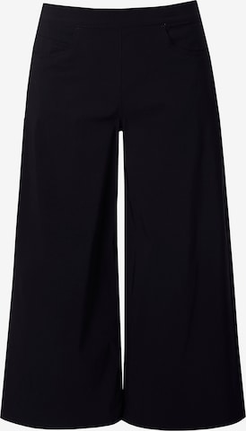 Ulla Popken Wide Leg Housut värissä musta: etupuoli