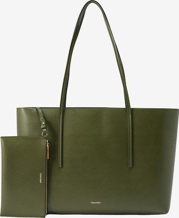 Calvin Klein Шоппер 'FOIL' в Зеленый: спереди