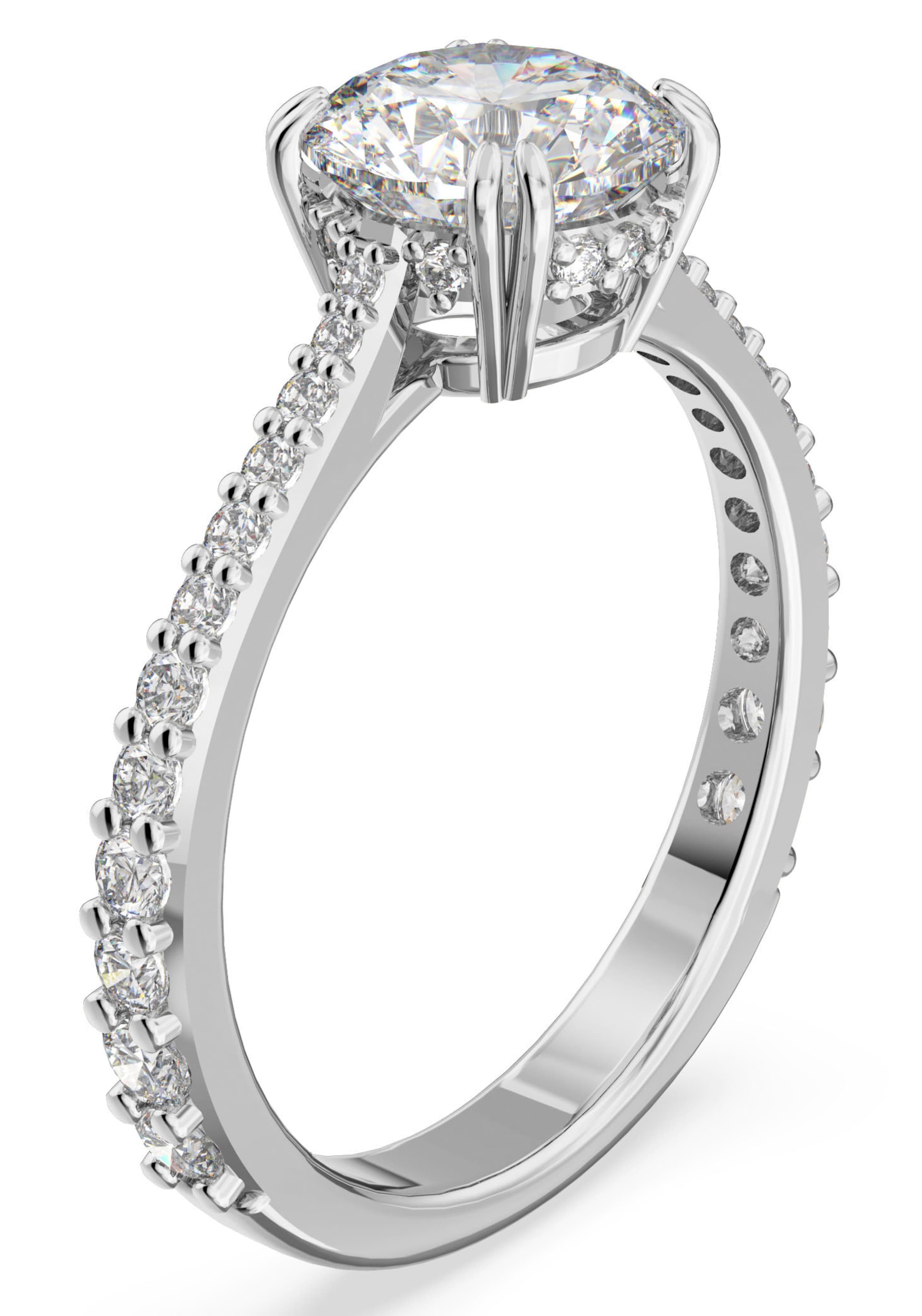 Swarovski Ring in Silber: Vorderseite