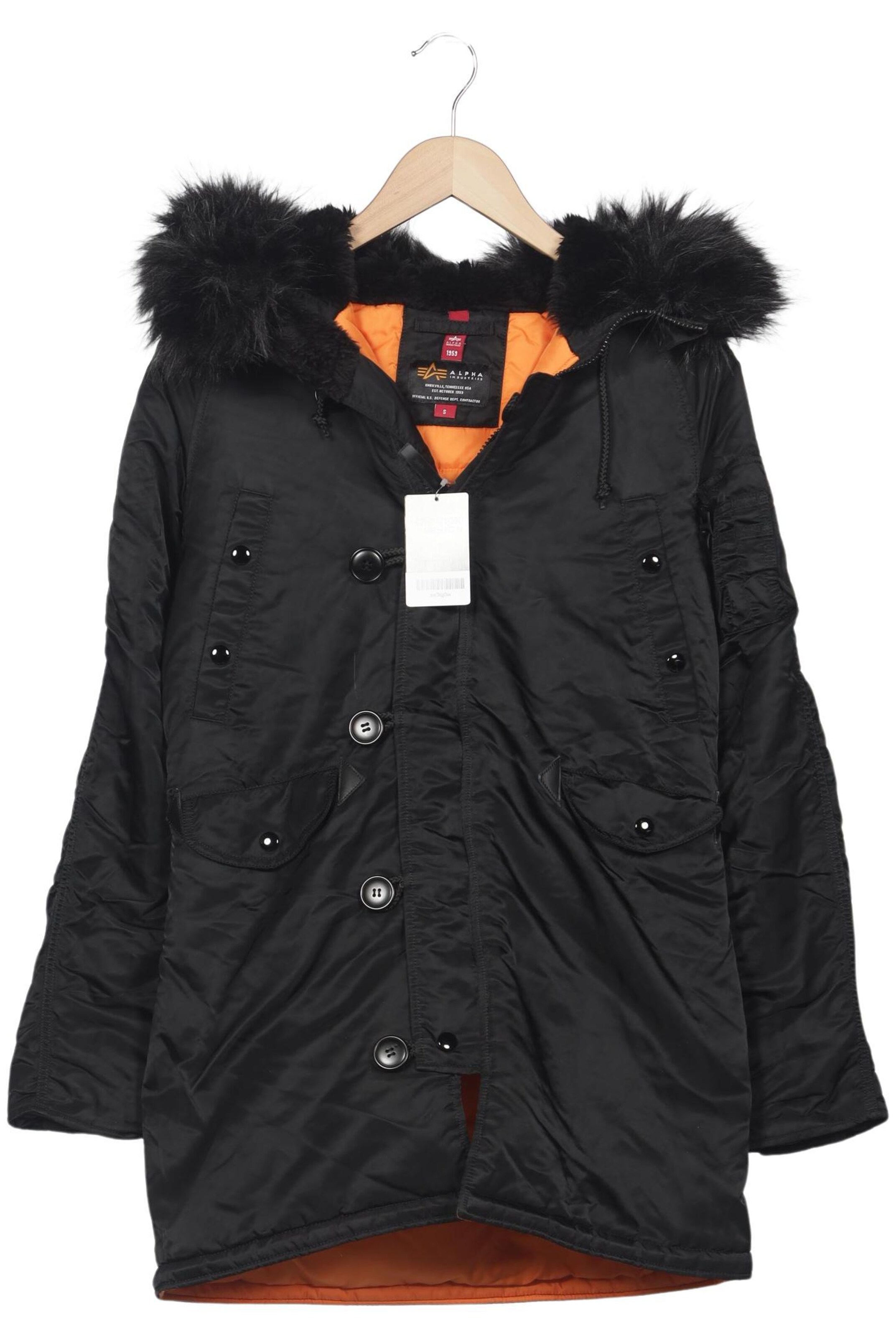 ALPHA INDUSTRIES Jacket & Coat in S in Black: front