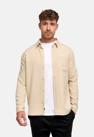 JEFF Regular fit Overhemd 'Landon' in Beige: voorkant
