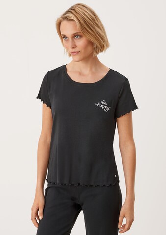 s.Oliver - Camiseta para dormir en negro