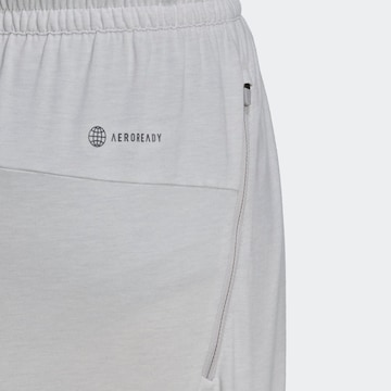 ADIDAS PERFORMANCE Loose fit Workout Pants 'Train Icons 3-Bar ' in Grey