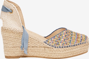 Alhamas Sandale 'Alpargata Cuña 8 cm' in Blau: Vorderseite